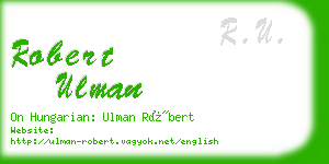 robert ulman business card